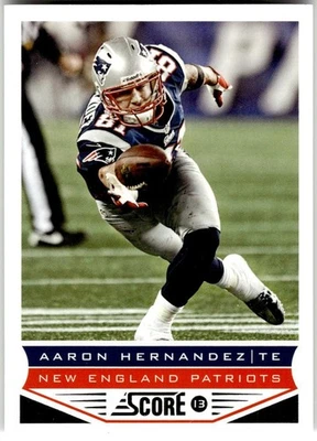 2013 Score #128 Aaron Hernandez - Image 1 of 2