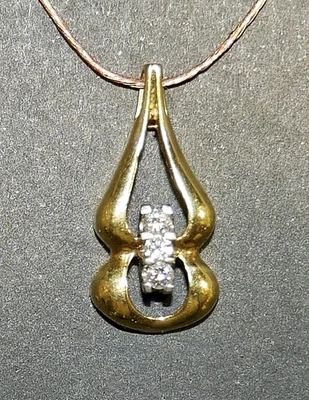 Wunderschöner 585 Gold Anhänger mit Diamanten | 14 Karat | Damenschmuck - Bild 1 von 4