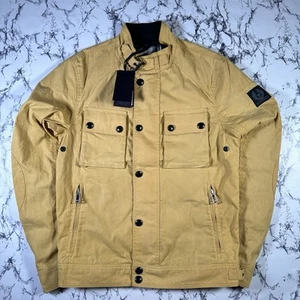 BELSTAFF Mens Cadmium Yellow Racemaster Jacket SIZE UK36 IT46 Small BNWT Defect - Picture 1 of 22