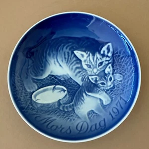 Plato de pared vintage Bing & Grøndahl DÍA DE LA MADRE 1971 GATOS 6", Dinamarca B & G - Imagen 1 de 11