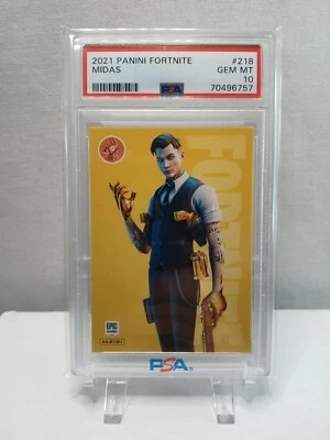 2021 Panini Fortnite Series 3 Base Midas Legendary #218 PSA 10 - Image 1 of 2