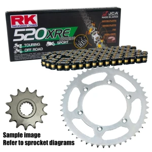 RK Black X-Ring Chain & Sprocket Kit for 2008-2025 Kawasaki EX650RL Ninja 650R L - Picture 1 of 6