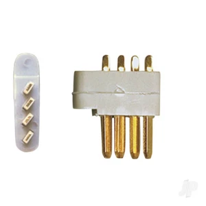 Multiplex 4-Pin servo plug 5pcs (MPX) - Picture 1 of 1