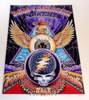 Dead FOREVER - Dead & Co. Grateful Dead Bob Weir SPHERE 2024 Poster 2- 19" x 13" - Image 1 of 4