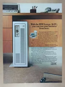 IBM System/36 1986 computadora anuncio impreso vintage - Imagen 1 de 1