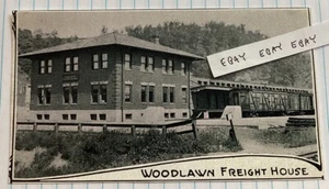 ANTIGUA ESTACIÓN DE CARGA PITTSBURGH Y LAKE ERIE RAILROAD WOODLAND PA. NUEVA POSTAL - Imagen 1 de 1