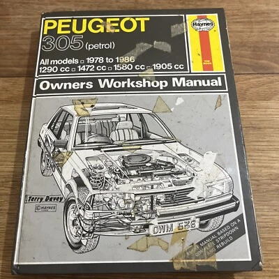 Peugeot 305 Petrol All Models 1978-1986 1290cc 1472cc,1580cc,1905cc Haynes - Image 1 of 4