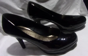 Madden Girl Gwwen Women's Black Patent Platform Heel Pumps Size 8M - Picture 1 of 10