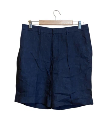 Pantalones Cortos Informales Cos Lino Azul Marino Talla 36R/32R/Verano Para Hombre Nuevos con Etiquetas Foto 1 de 4