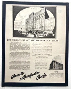 Vintage Print Ad Barrett Specification Roofs 1888 Building 1927 Building IN - Bild 1 von 1