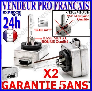 AMPOULES D1S XENON LAMPE 35W HID PHARE 5000K 6000K 8000K POUR SEAT - Picture 1 of 4