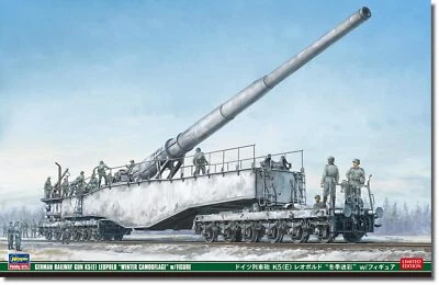 Eisenbahngeschutz Leopold, Wintertarnung 1:72 Plastic Model Kit HASEGAWA - Immagine 1 di 4