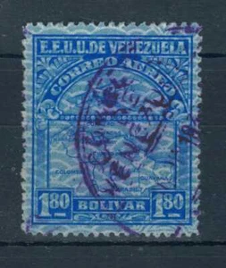 Francobollo blu Venezuela 1930 posta aerea 1b.80. Usato. Sg 436 - Foto 1 di 2