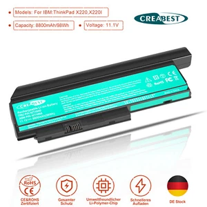 Batteria 8800 mAh 0A36282 0A36283 FRU 42T4861 per Lenovo ThinkPad X220 X220I 42T4899 - Foto 1 di 12