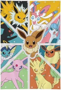 WALL DECOR POKEMON EEVEE ALL TRANSFORMATION 125X85CM TELO DECORATIVO DA MURO NEW - Imagen 1 de 2