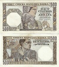 Jugoslawien Banknote 500 Dinara 1941 Belgrad Serbien ZWK-63b Ro.605b P-27