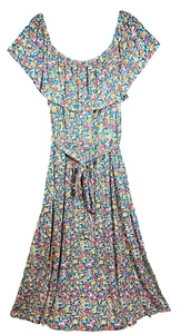 Lane Bryant Convertible Floral Maxi Dress 3X Colorful Boho Prairie Festival NWT - Picture 1 of 23