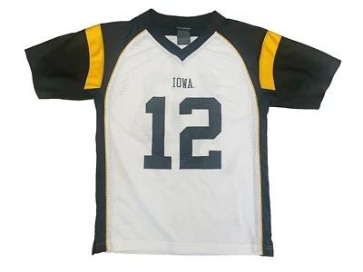 Pro Edge Iowa Hawkeyes NCAA Football Jersey Youth 12/14 White #12 Breathable - Image 1 of 4