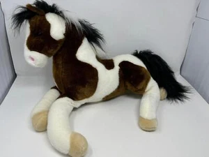 Large Douglas Plush Horse Brown White Spotted Natches #342 Paint Pony 26” - Picture 1 of 5
