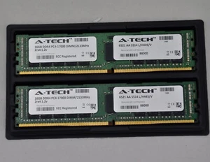 32GB Kit (16GB x 2) PC4-17000 DDR4 2133MHZ RDIMM ECC Registered Memory - Picture 1 of 3