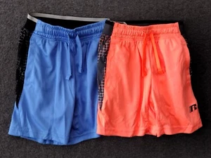Russell Boys Athletic Active Shorts Blue/Orange XS 4-5 - Picture 1 of 11