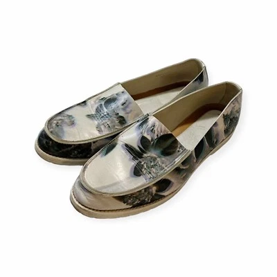 Maison Martin Margiela White 3D Floral Slip on Loafers, Size 41EU - Image 1 of 4