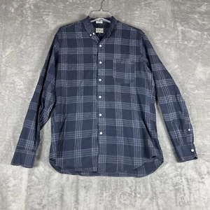 J Crew Shirt Medium Men’s Blue Plaid Classic Fit Long Sleeve Button Front Casual - Picture 1 of 5