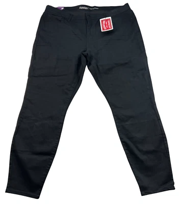 Signature By Levi Strauss Skinny Jeans Womens Size 22 Black Stretch Pockets New - Image 1 of 4