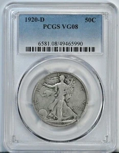 1920 D Walking Liberty G04 PCGS Graded Half Dollar Denver Coin 6581 - Picture 1 of 2