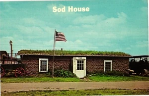 Alte Postkarte SOD HOUSE 1977 Dexter Press - Bild 1 von 2