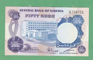 Banconota Nigeria 50 Kobo P-14f NON CIRCOLATA - Foto 1 di 2