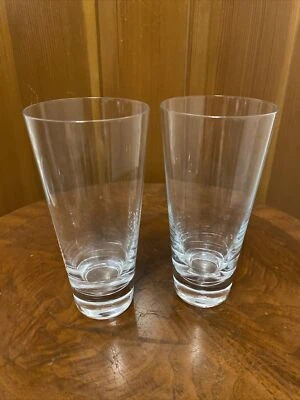 Set Of 2 DiVino By Rosenthal Crystal Highball Glasses Weighted Bottom 7”  Rare - Image 1 of 4