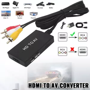 Convertitore da HDMI a RCA, HDMI ad AV adattatore convertitore audio video composito - Foto 1 di 16