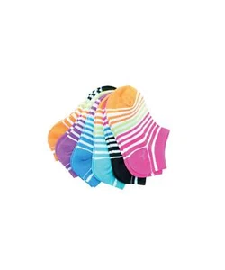 Stripe Blast Girl's Low Cut 6 Pair Pack - Picture 1 of 2