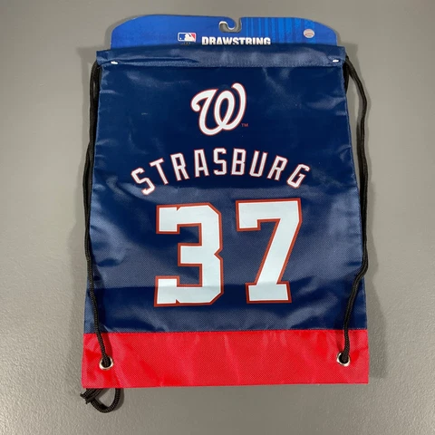 Washington Nationals MLB Baseball Drawstring Backpack Stephen Strasburg 37 Sport Cover