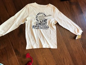 NEW Carter's Off-White Rock Star Long Sleeve Shirt in Boys Size 7 - Picture 1 of 1