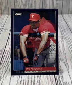 1994 Score Milt Thompson # 158 Philadelphia Phillies Baseball Card Used Good - Picture 1 of 4