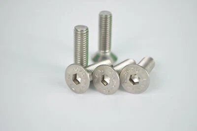 UK FASTENER SHOP LTD M4 x 12 mm Countersunk Head Screw Allen Key Bolt Socket Screw Stainless Steel