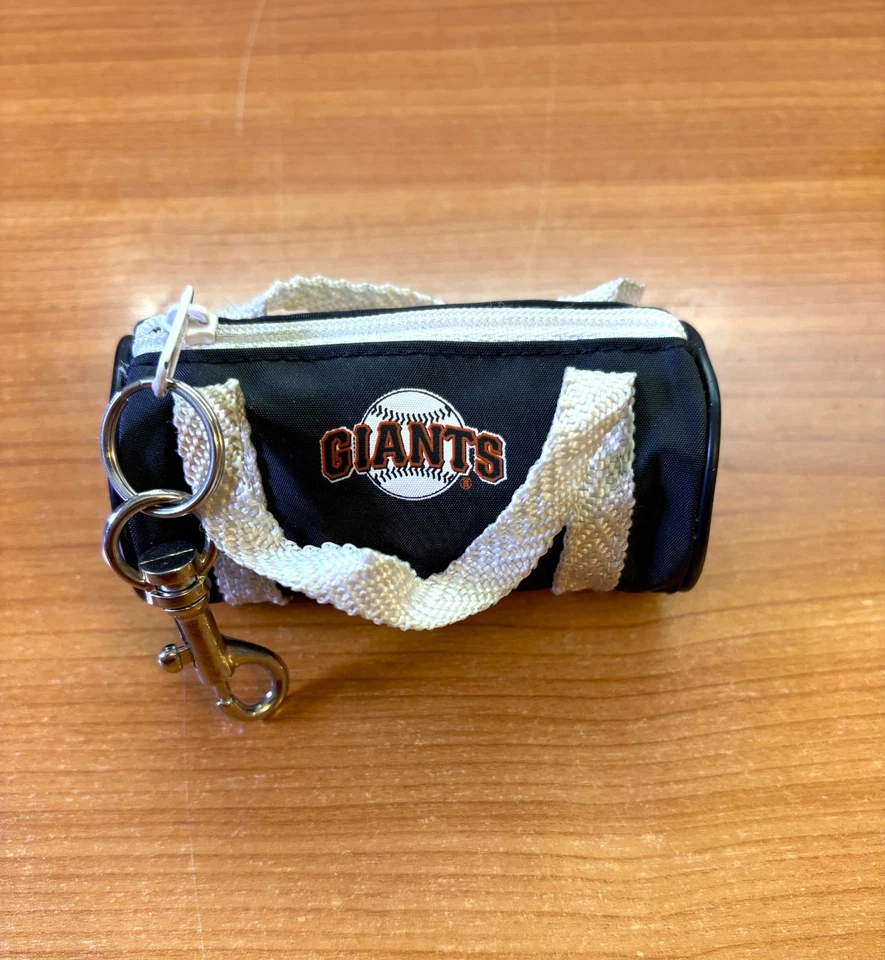 SAN FRANCISCO GIANTS MLB BASEBALL KEY CHAIN - 4" ZIPPERED DUFFLE BAG - Image 1 of 4