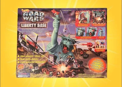 Hot Wheels Road Wars Liberty Base New In Box Sealed Vtg Mattel 1995 NOS Maniax - Image 1 of 4