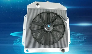 3 Row Aluminum Radiator+fan For Ford v8 Cars 1949 1950 1951 1952 1953 Manual MT - Foto 1 di 7