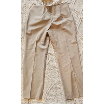 Pantalones de lana Talbots Heritage color caqui tostado ligeros sin forro para mujer 14WP Petite Foto 1 de 3