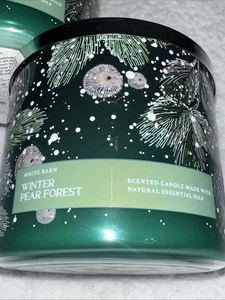 Bath & Body Works Winter Pear Forest 3-Wick Candles New Lot Set - Picture 1 of 10