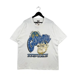Vintage Georgetown HOYAS University Bulldog T-Shirt Men's White XL - Picture 1 of 7