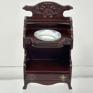 Vtg Bespaq Miniature Dollhouse Victorian Wash Stand Basin Porcelain Bowl 1453 - Picture 1 of 5