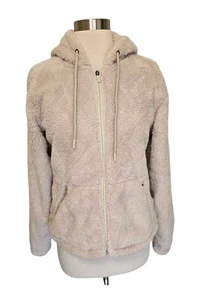 Grunt Style Damen Sherpa Jacke Full Zip Fleece Größe Small Weiß Haferflocken - Bild 1 von 8