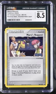 CGC 8.5 INVERTED HOLO ERROR Mary's Request #86 Unseen Forces Reverse Pokemon - Bild 1 von 3