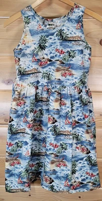 Vintage Hilo Hattie Hawaiian Dress Women XL Tropical Beach Floral Blue - Image 1 of 4