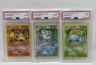 Pokémon Classic Collection 003/034 Charizard Venusaur Blastoise 2x 10’s & 1x 9 - Image 1 of 4