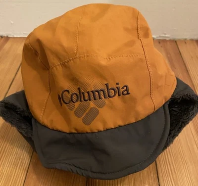Columbia Trapper Hat Unisex O/S Omni Tech Ear Flap Orange Brown Unisex RN#89674 - Image 1 of 4